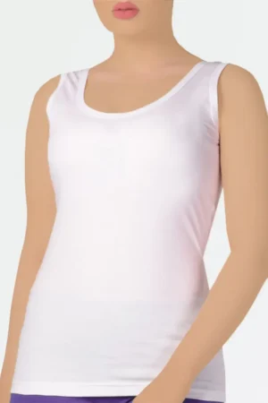 زیرپوش زنانه رکابی سفید ساده نیکوتن پوش